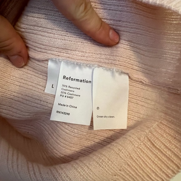 Reformation Cashmere Sweater, Sz L - Picture 6 of 8